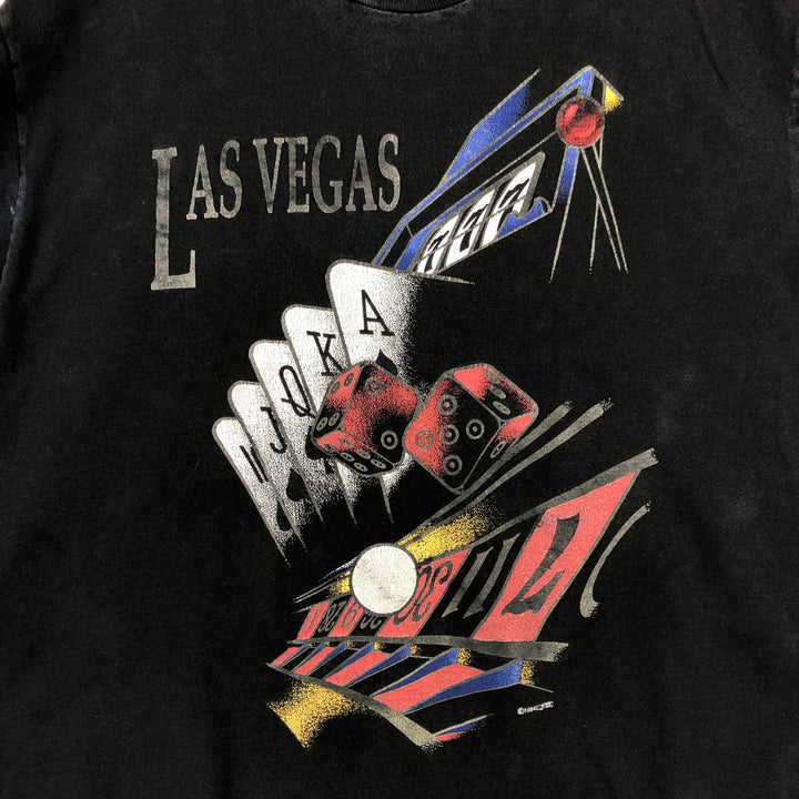 90'S Fruit of the Loom printed T-shirt, made in the USA, men's XL size, vintage cotton black type Vintage Second Hand
