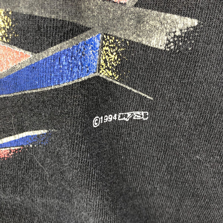 90'S Fruit of the Loom printed T-shirt, made in the USA, men's XL size, vintage cotton black type Vintage Second Hand