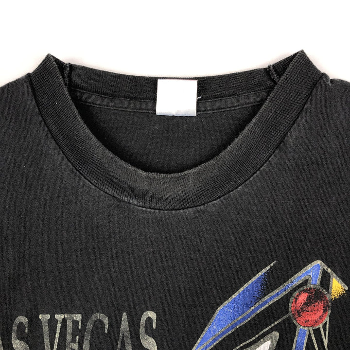 90'S Fruit of the Loom printed T-shirt, made in the USA, men's XL size, vintage cotton black type Vintage Second Hand