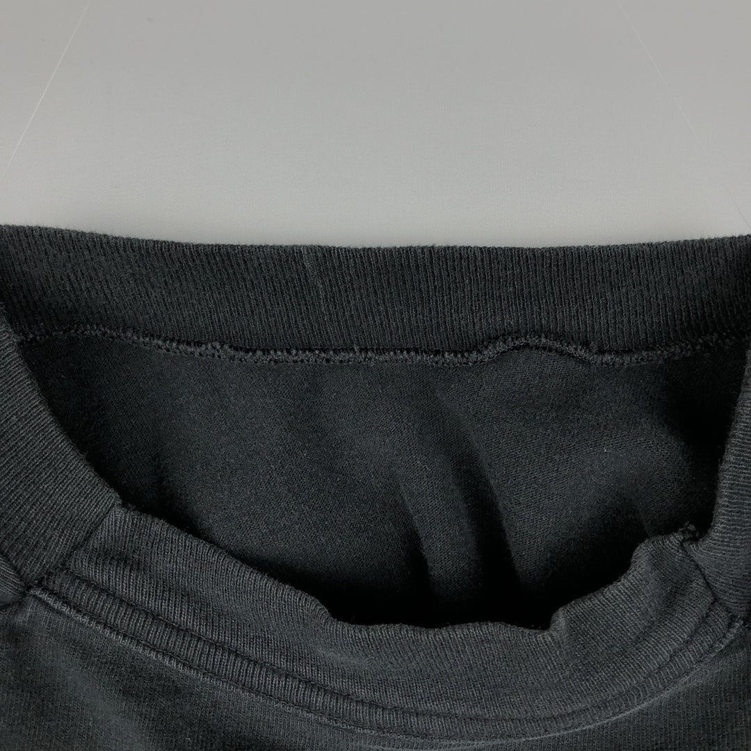 90'S Fruit of the Loom printed T-shirt, made in the USA, men's XL size, vintage cotton black type Vintage Second Hand