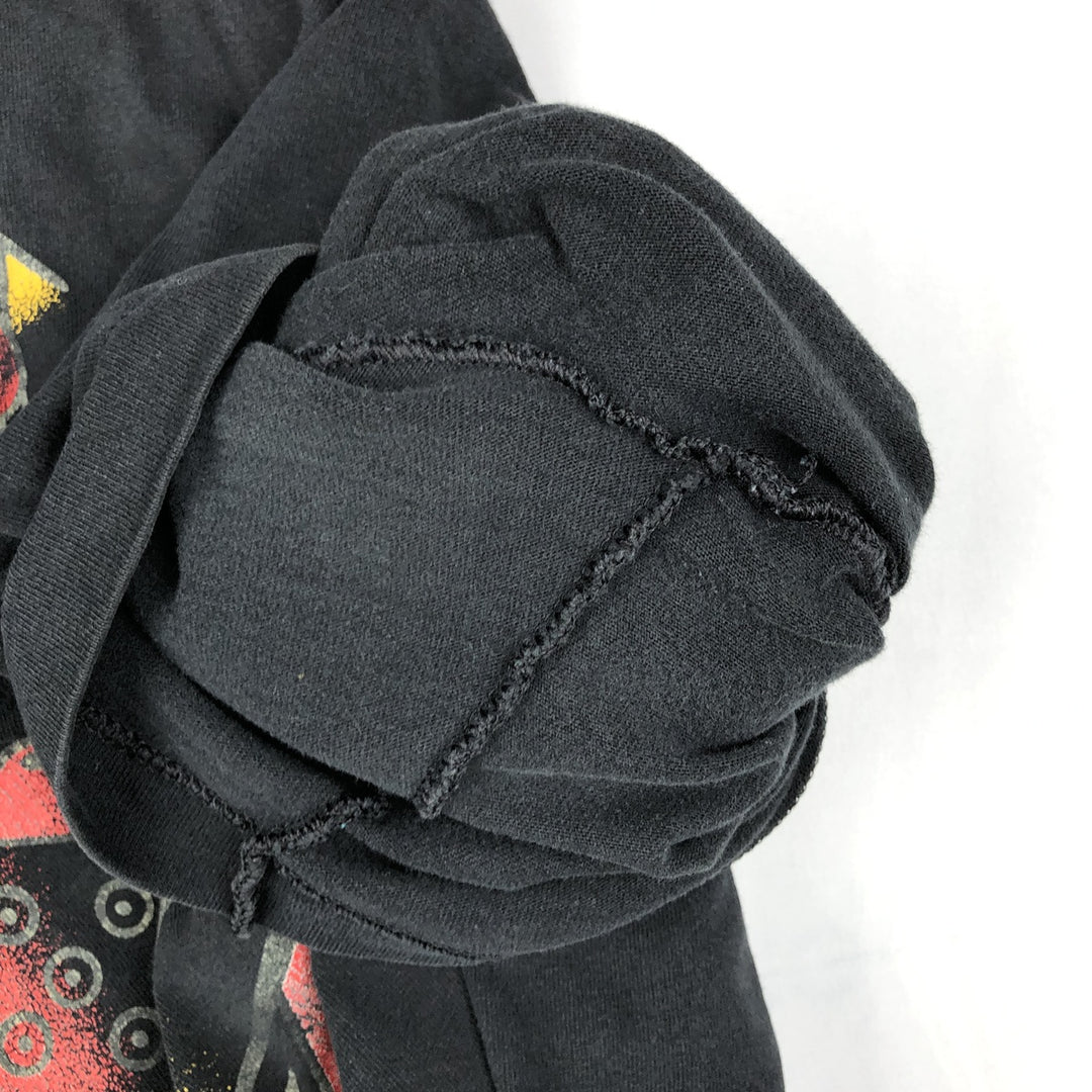 90'S Fruit of the Loom printed T-shirt, made in the USA, men's XL size, vintage cotton black type Vintage Second Hand