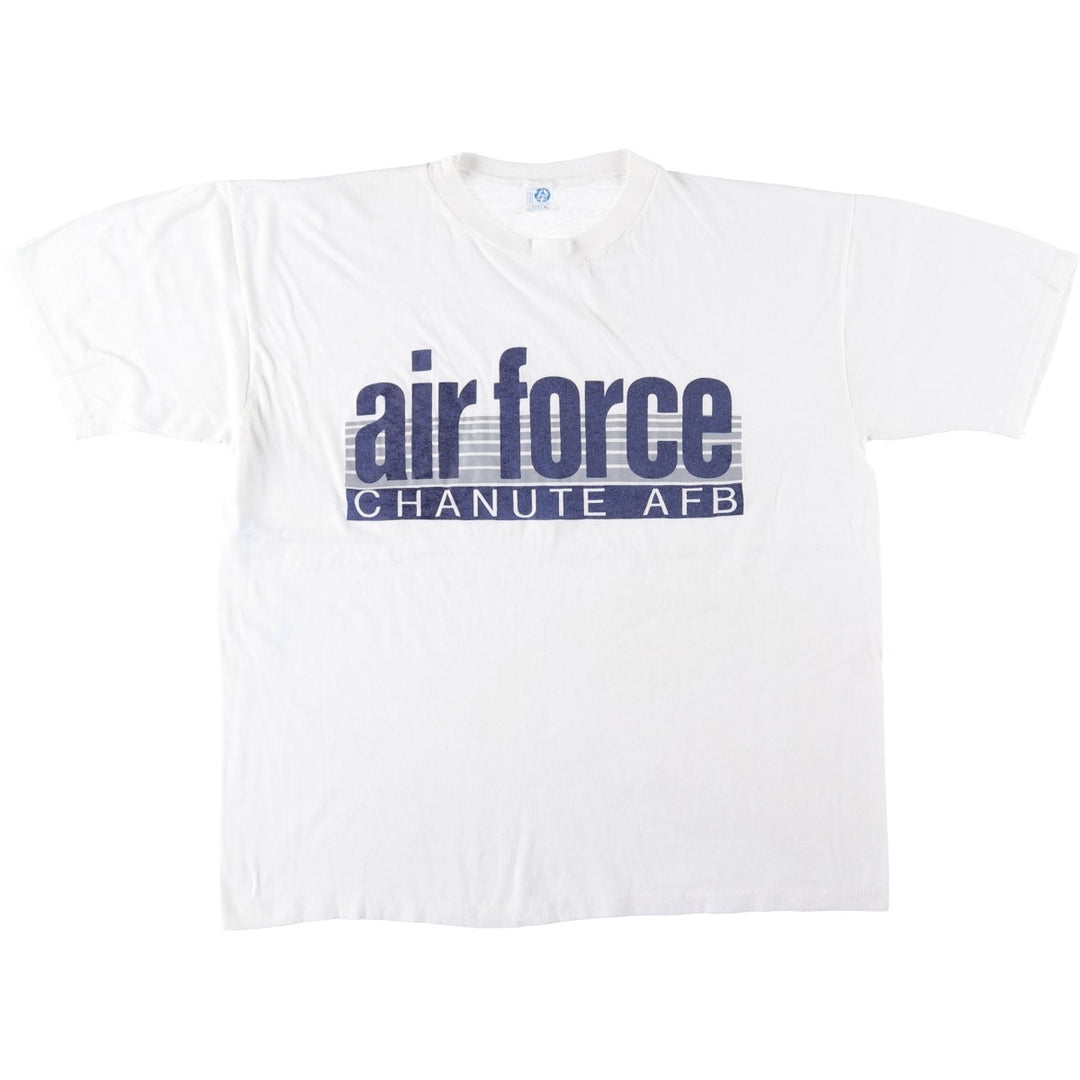 70s-80'S ARTEX Military Print T-Shirt, Made in USA, Men's Size XL (approx.) cotton white type Vintage Second Hand