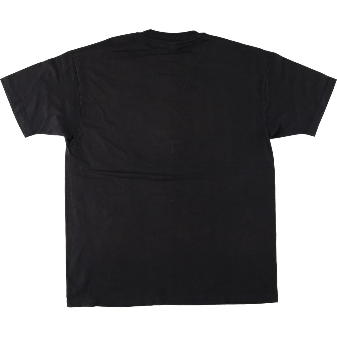 90'S Hanes BEEFY-T SAN FRANCISCO MIME TROUPE Print T-Shirt, Men's XL (approx.) cotton black type Vintage Second Hand