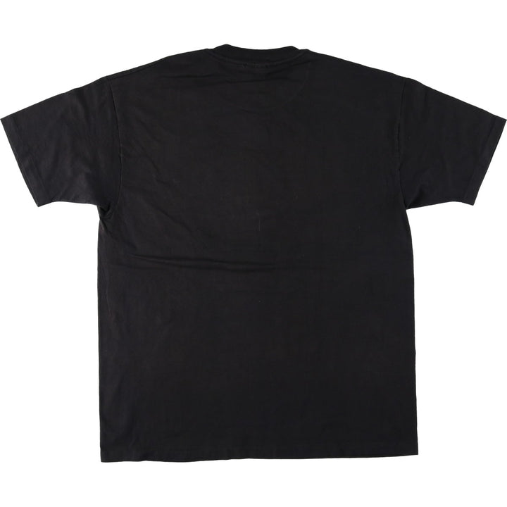 90'S Hanes BEEFY-T SAN FRANCISCO MIME TROUPE Print T-Shirt, Men's XL (approx.) cotton black type Vintage Second Hand