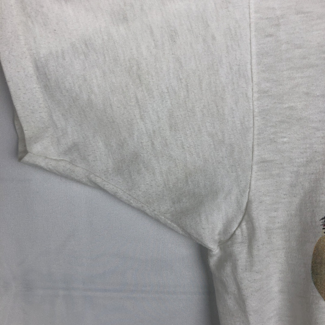 80'S Hanes Fifty-Fifty Blue Tag WILDWOOD CANDY and ICE CREAM CO Print T-Shirt, Made in USA, Men's Size L (approx.) cotton white type Vintage Second Hand