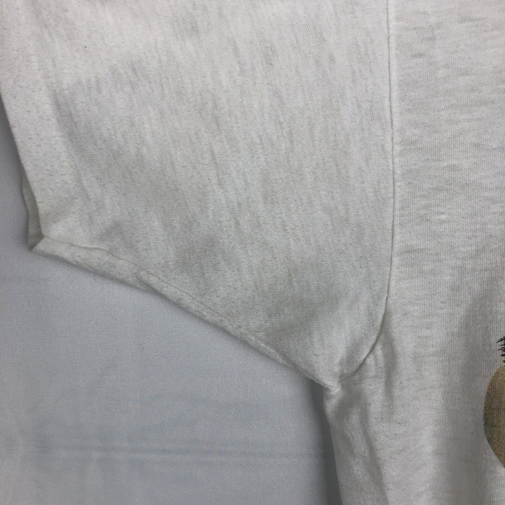 80'S Hanes Fifty-Fifty Blue Tag WILDWOOD CANDY and ICE CREAM CO Print T-Shirt, Made in USA, Men's Size L (approx.) cotton white type Vintage Second Hand