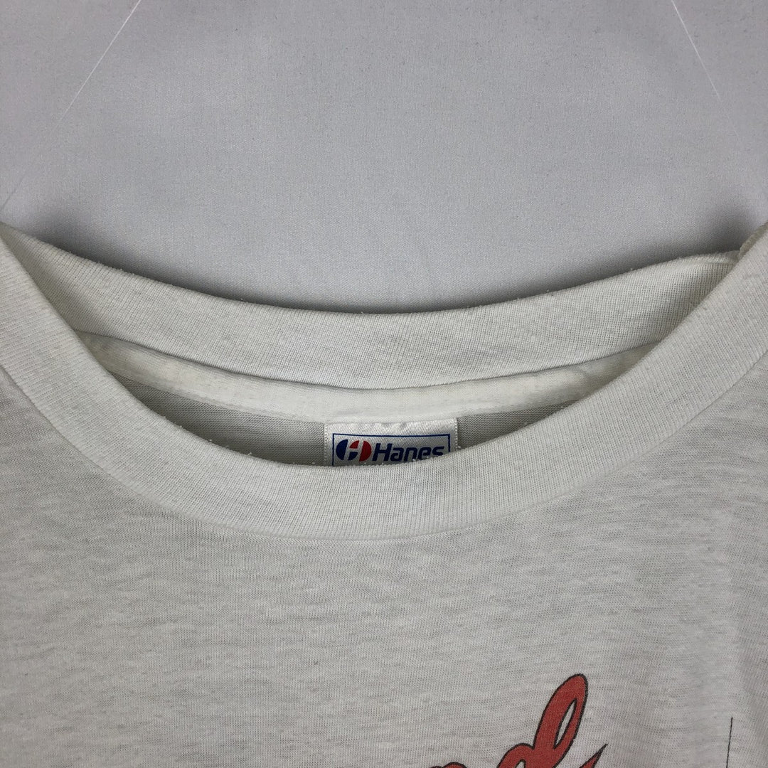 80'S Hanes Fifty-Fifty Blue Tag WILDWOOD CANDY and ICE CREAM CO Print T-Shirt, Made in USA, Men's Size L (approx.) cotton white type Vintage Second Hand
