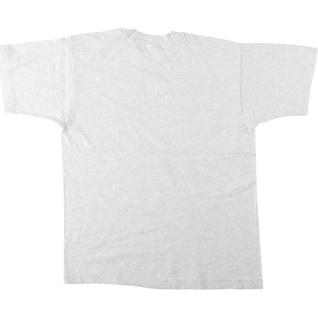 90'S Fruit of the Loom printed T-shirt, made in the USA, men's size L, vintage cotton gray type Vintage Second Hand