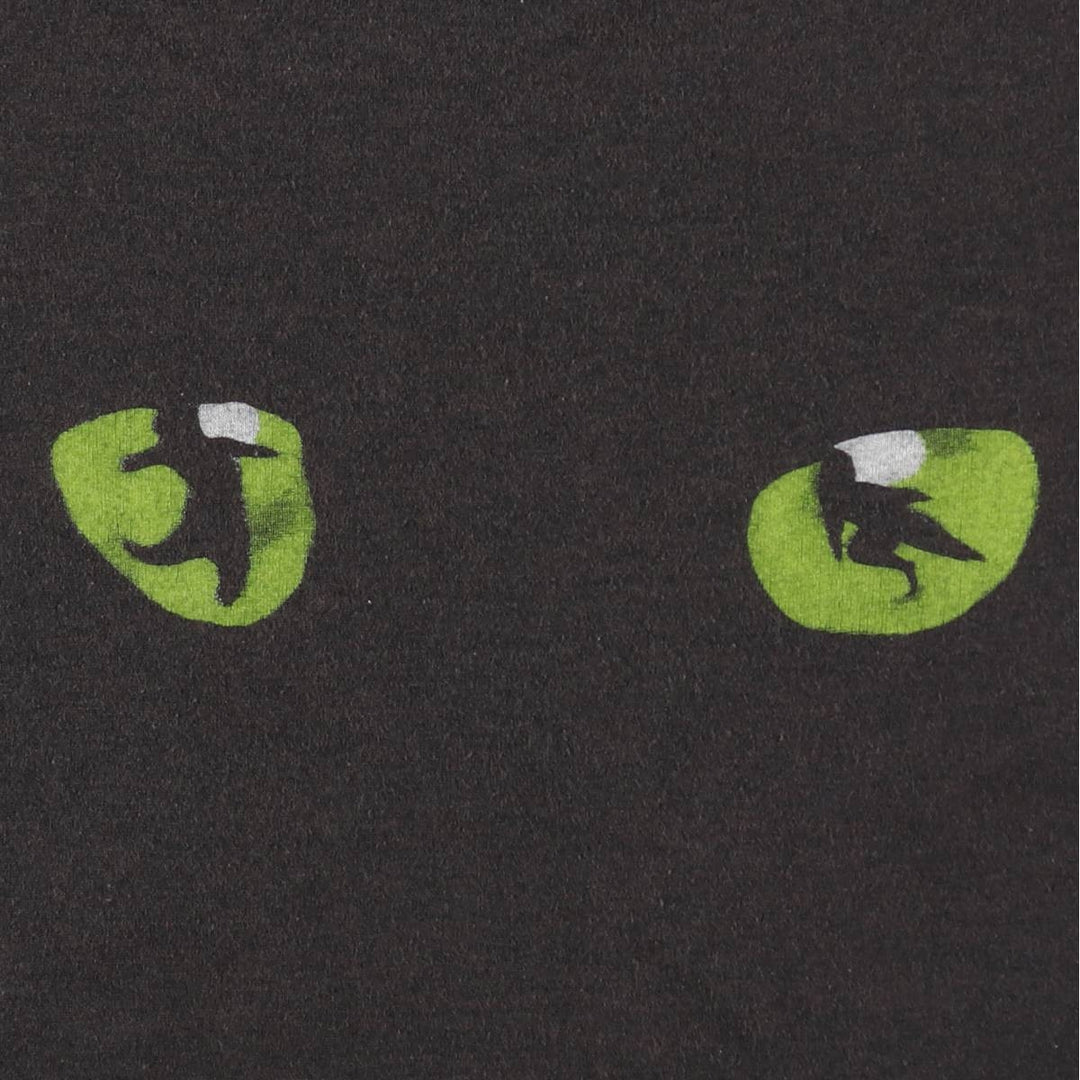 80'S Screen Stars Cats print T-shirt, Made in USA, Men's size L equivalent, Vintage cotton black type Vintage Second Hand