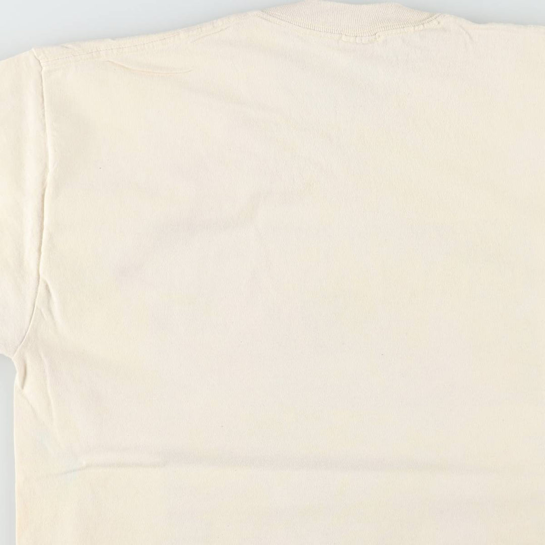 90s-00'S Jerzees floral sunflower pattern photo t-shirt, made in USA, men's size L equivalent, vintage. cotton Beige type Vintage Second Hand