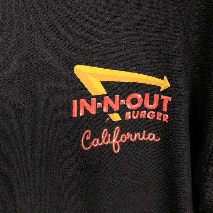 IN-N-OUT BURGER In-N-Out Burger Advertising T-shirt Made in USA Men's L size cotton black type Vintage Second Hand