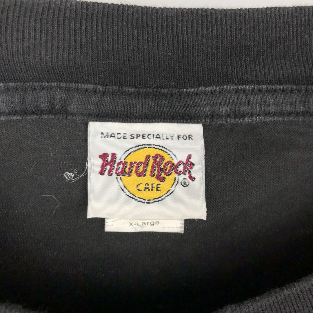 HARD ROCK CAFE Hard Rock Cafe Advertising T-shirt Men's XL size cotton black type Vintage Second Hand