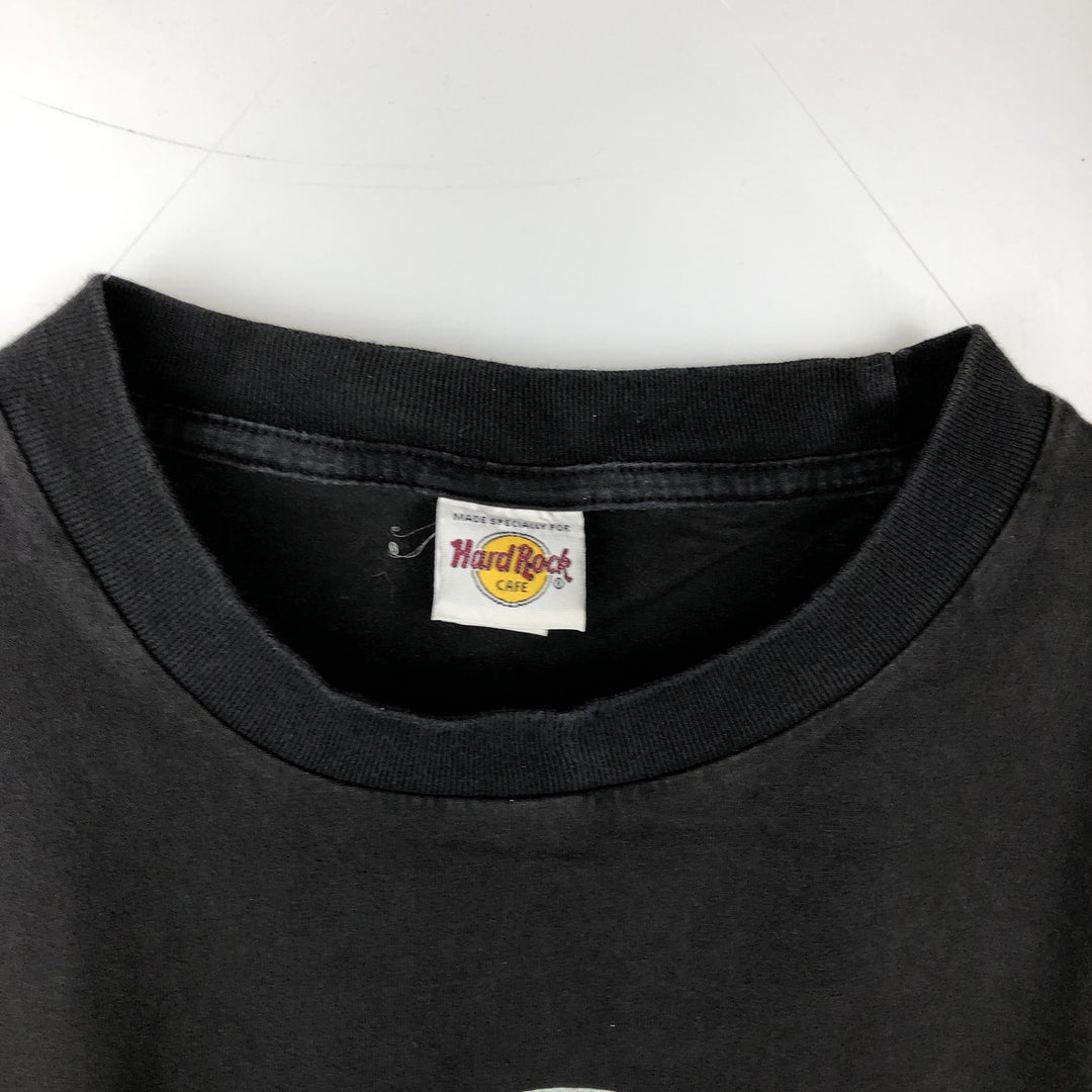 HARD ROCK CAFE Hard Rock Cafe Advertising T-shirt Men's XL size cotton black type Vintage Second Hand