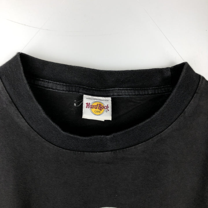 HARD ROCK CAFE Hard Rock Cafe Advertising T-shirt Men's XL size cotton black type Vintage Second Hand