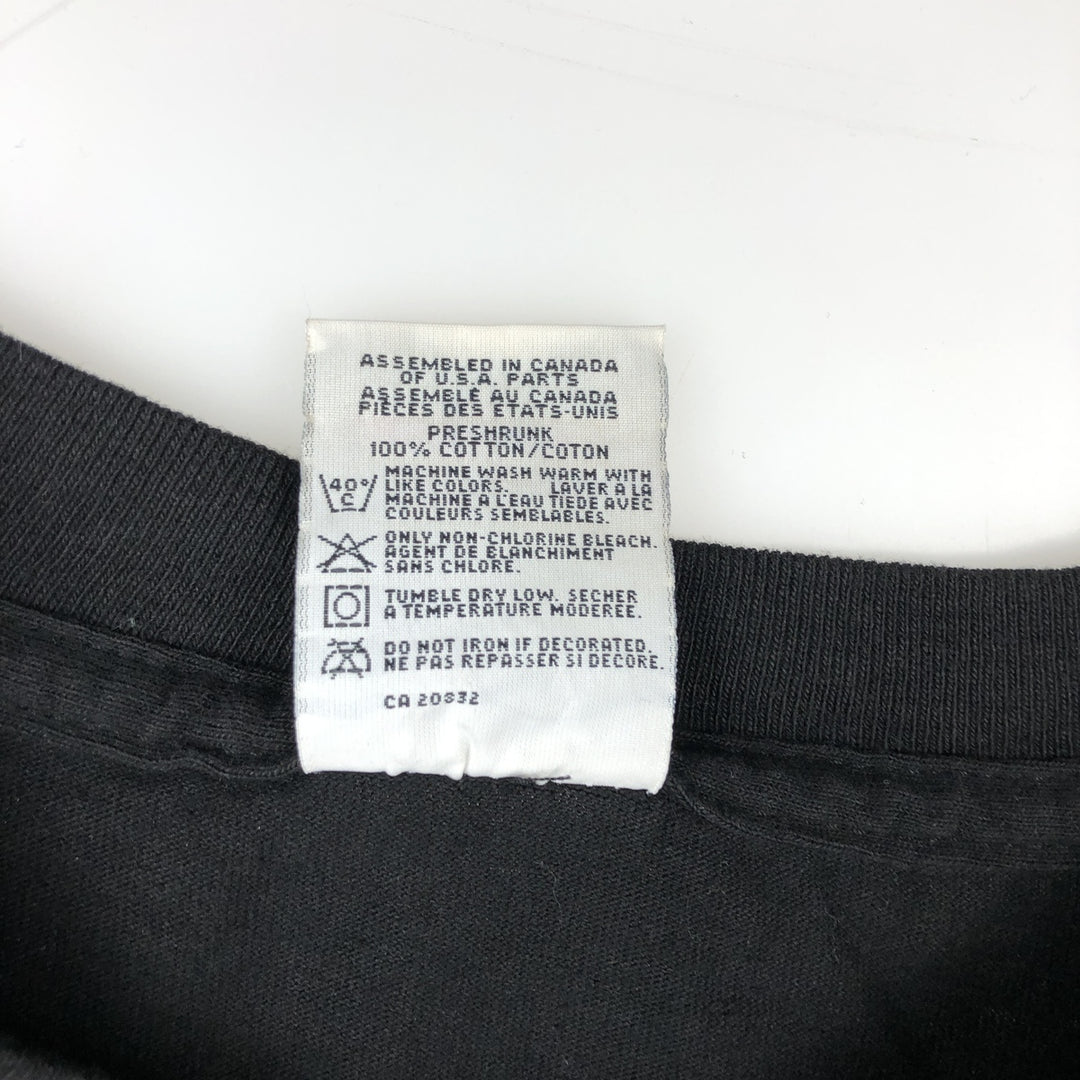 HARD ROCK CAFE advertising T-shirt, made in Canada, men's size L. cotton black type Vintage Second Hand