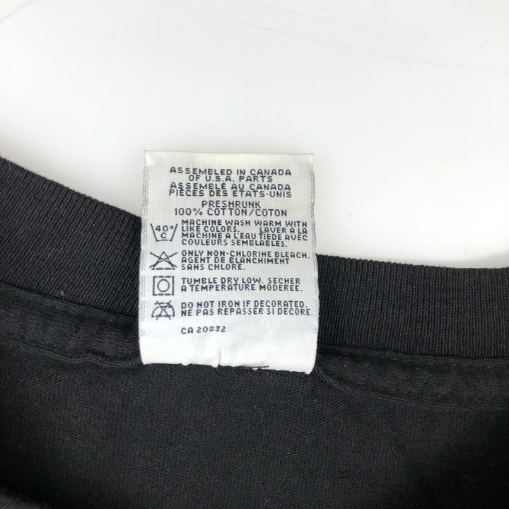 HARD ROCK CAFE advertising T-shirt, made in Canada, men's size L. cotton black type Vintage Second Hand