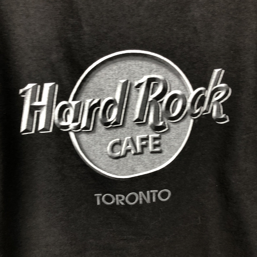 HARD ROCK CAFE advertising T-shirt, made in Canada, men's size L. cotton black type Vintage Second Hand