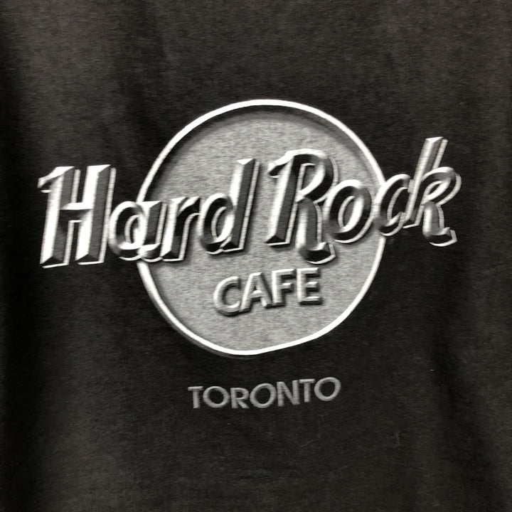 HARD ROCK CAFE advertising T-shirt, made in Canada, men's size L. cotton black type Vintage Second Hand