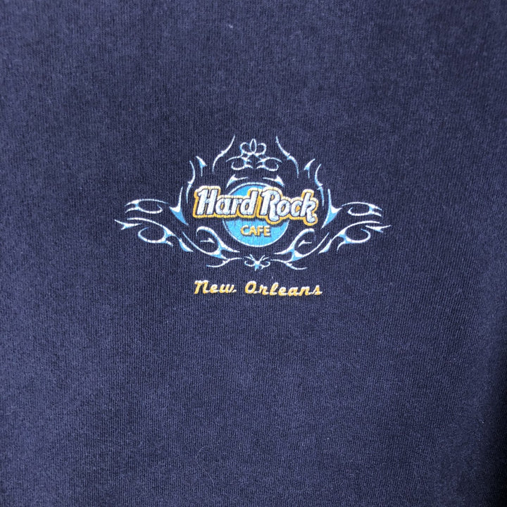 HARD ROCK CAFE Hard Rock Cafe Advertising T-shirt Men's M size cotton navy blue type Vintage Second Hand