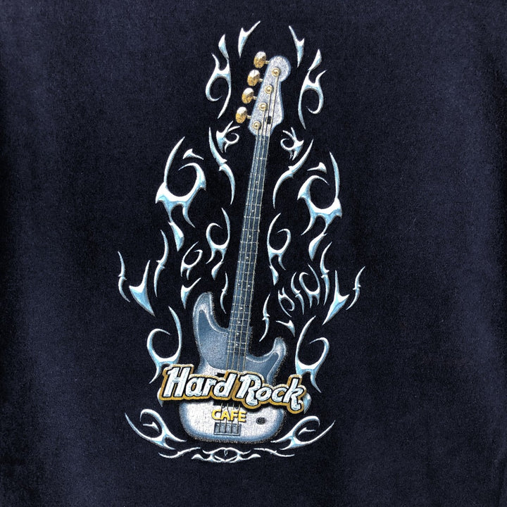 HARD ROCK CAFE Hard Rock Cafe Advertising T-shirt Men's M size cotton navy blue type Vintage Second Hand