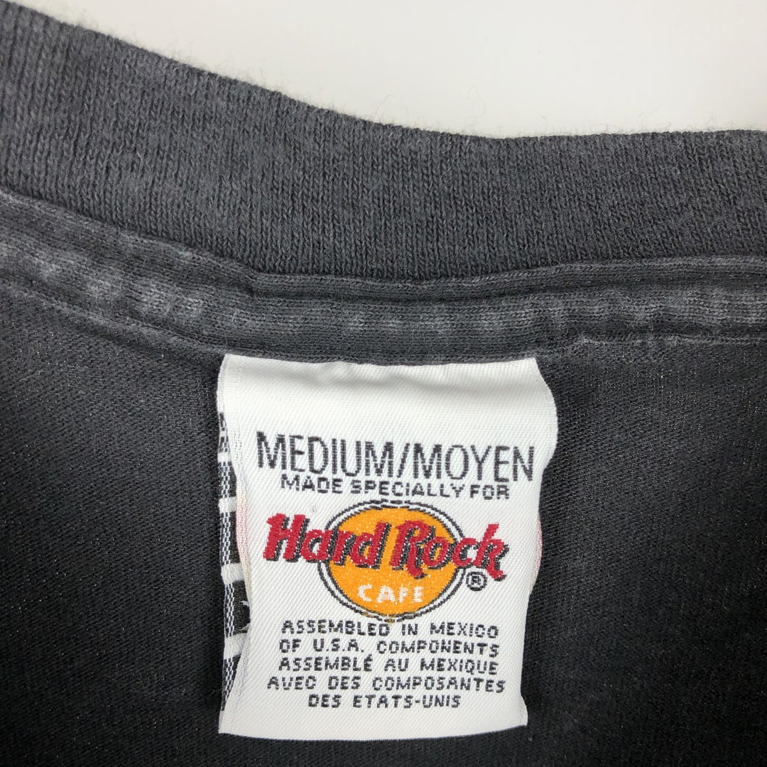 HARD ROCK CAFE Hard Rock Cafe Dragon Pattern Advertising T-shirt Men's M size cotton black type Vintage Second Hand