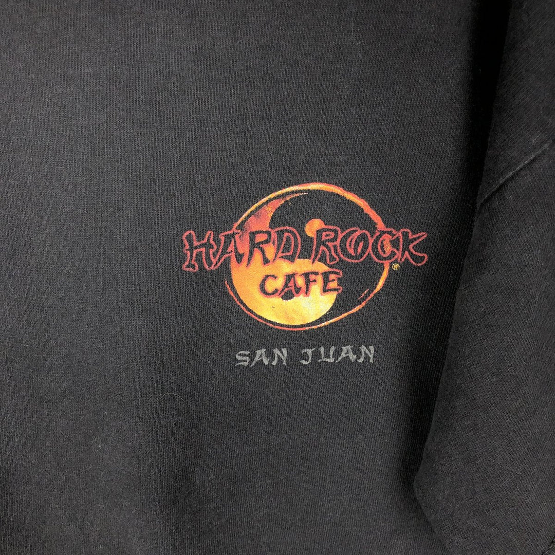 HARD ROCK CAFE Hard Rock Cafe Dragon Pattern Advertising T-shirt Men's M size cotton black type Vintage Second Hand