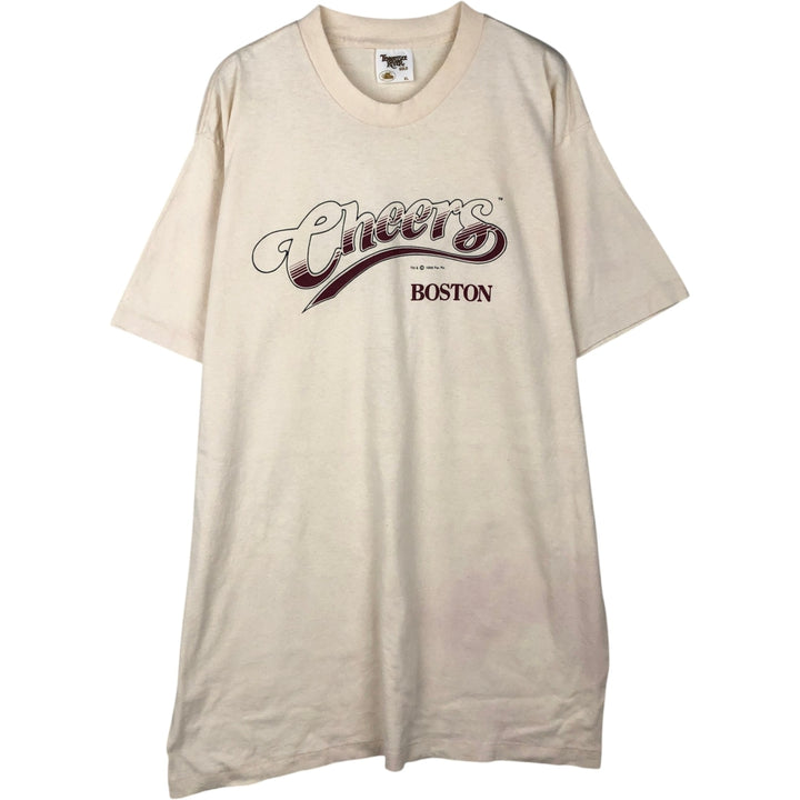 90'S TENNESSEE RIVER Cheers advertising T-shirt, Made in USA, Men's XL equivalent, Vintage cotton unbleached Vintage Second Hand