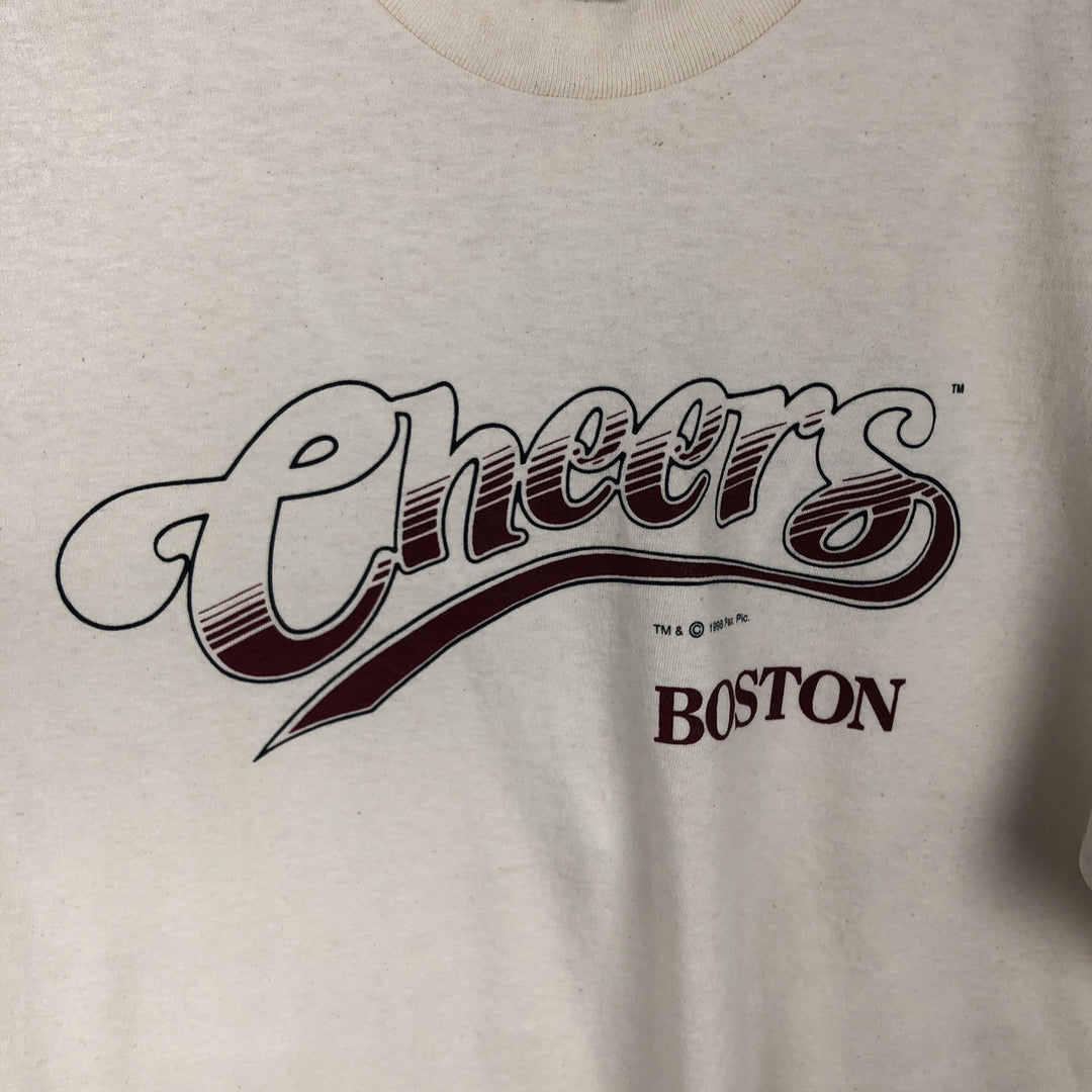 90'S TENNESSEE RIVER Cheers advertising T-shirt, Made in USA, Men's XL equivalent, Vintage cotton unbleached Vintage Second Hand