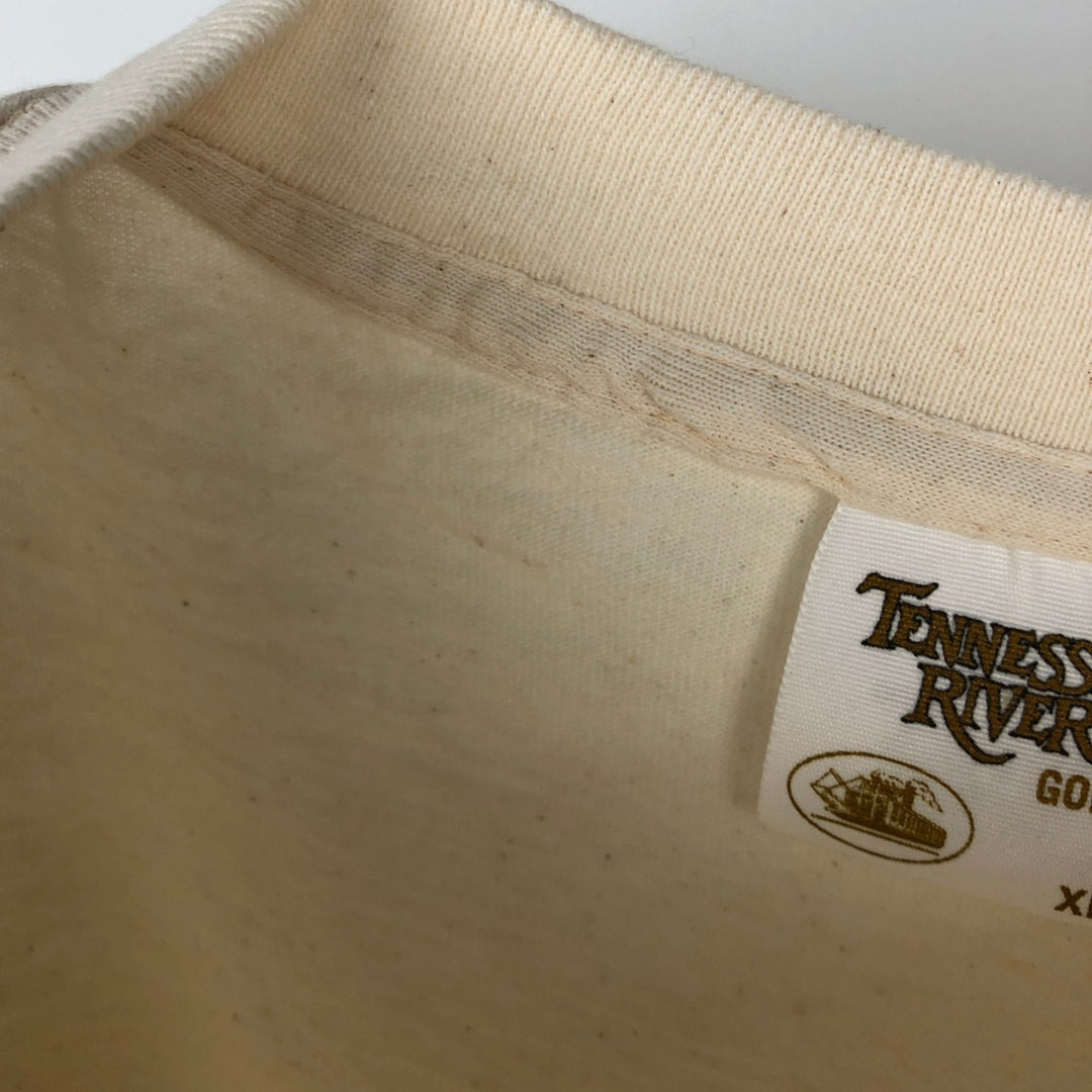 90'S TENNESSEE RIVER Cheers advertising T-shirt, Made in USA, Men's XL equivalent, Vintage cotton unbleached Vintage Second Hand