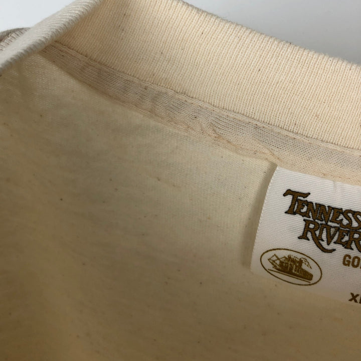 90'S TENNESSEE RIVER Cheers advertising T-shirt, Made in USA, Men's XL equivalent, Vintage cotton unbleached Vintage Second Hand