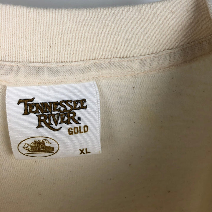 90'S TENNESSEE RIVER Cheers advertising T-shirt, Made in USA, Men's XL equivalent, Vintage cotton unbleached Vintage Second Hand