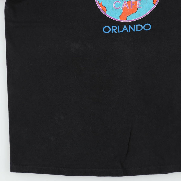 90'S HARD ROCK CAFE Hard Rock Cafe Advertising T-shirt Made in USA Men's L Vintage cotton black type Vintage Second Hand