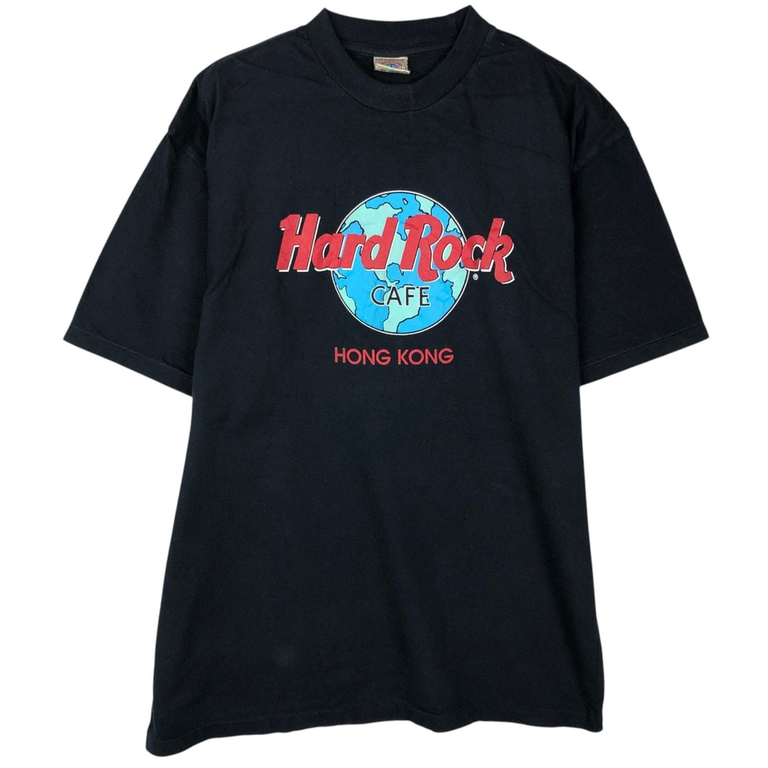 90'S HARD ROCK CAFE Hard Rock Cafe Advertising T-shirt Men's XL Vintage cotton navy blue type Vintage Second Hand