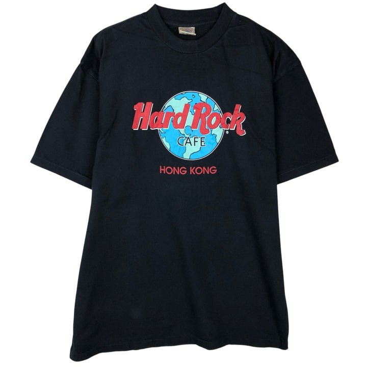 90'S HARD ROCK CAFE Hard Rock Cafe Advertising T-shirt Men's XL Vintage cotton navy blue type Vintage Second Hand