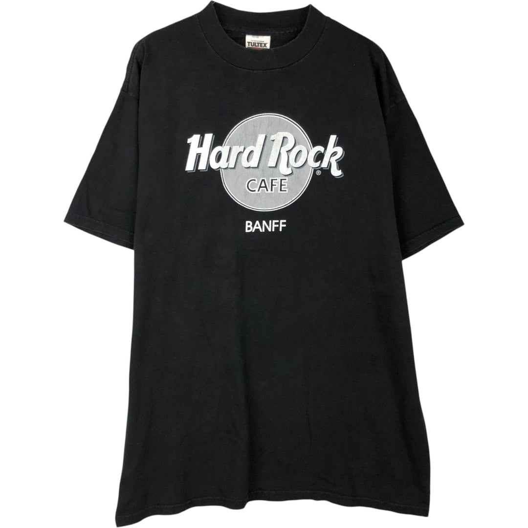 90'S TULTEX HARD ROCK CAFE advertising T-shirt, Made in Canada, Men's XL equivalent, Vintage cotton black type Vintage Second Hand