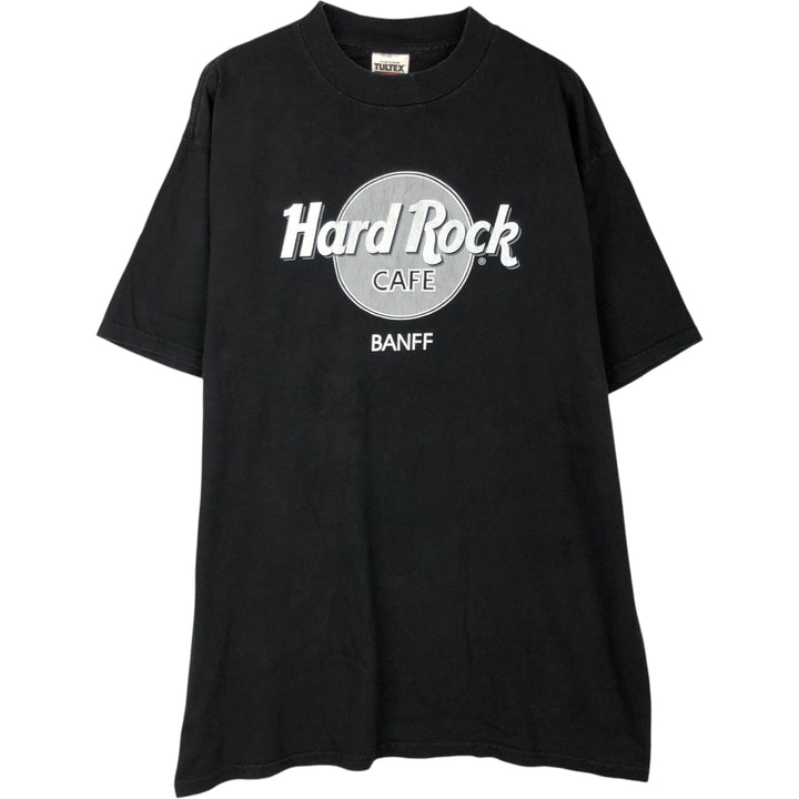 90'S TULTEX HARD ROCK CAFE advertising T-shirt, Made in Canada, Men's XL equivalent, Vintage cotton black type Vintage Second Hand