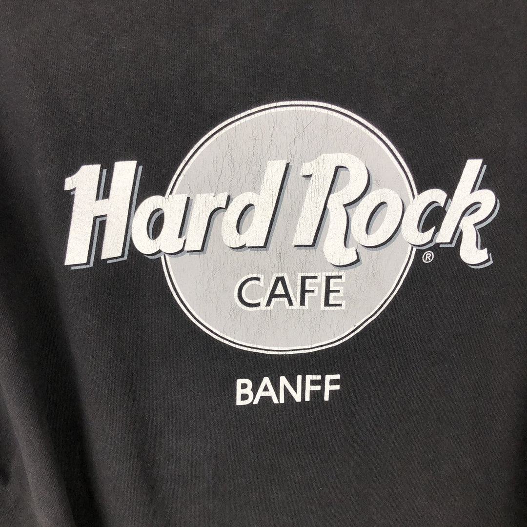 90'S TULTEX HARD ROCK CAFE advertising T-shirt, Made in Canada, Men's XL equivalent, Vintage cotton black type Vintage Second Hand