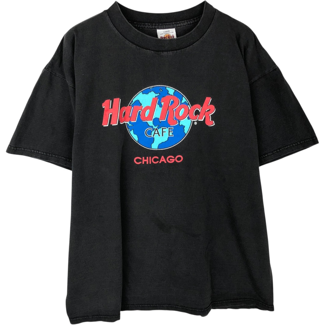 90'S HARD ROCK CAFE Hard Rock Cafe Advertising T-shirt Made in USA Men's L Vintage cotton black type Vintage Second Hand