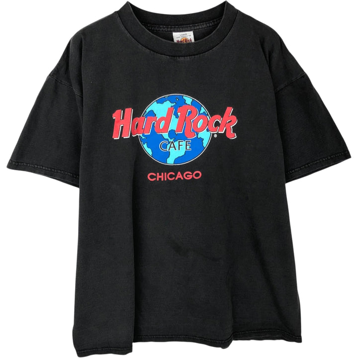90'S HARD ROCK CAFE Hard Rock Cafe Advertising T-shirt Made in USA Men's L Vintage cotton black type Vintage Second Hand