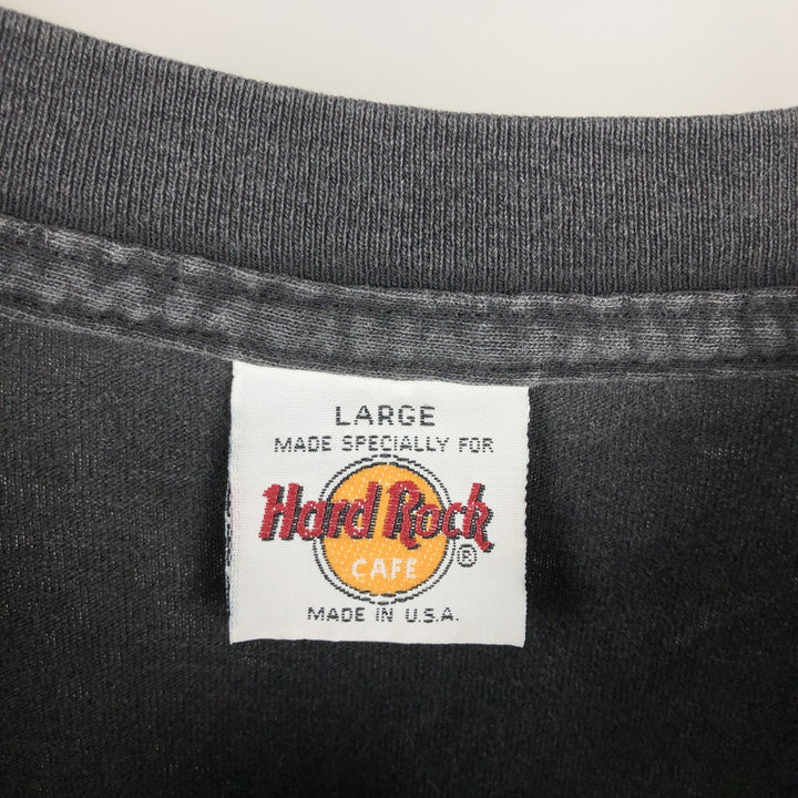 90'S HARD ROCK CAFE Hard Rock Cafe Advertising T-shirt Made in USA Men's L Vintage cotton black type Vintage Second Hand