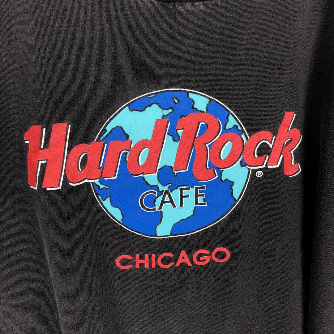 90'S HARD ROCK CAFE Hard Rock Cafe Advertising T-shirt Made in USA Men's L Vintage cotton black type Vintage Second Hand