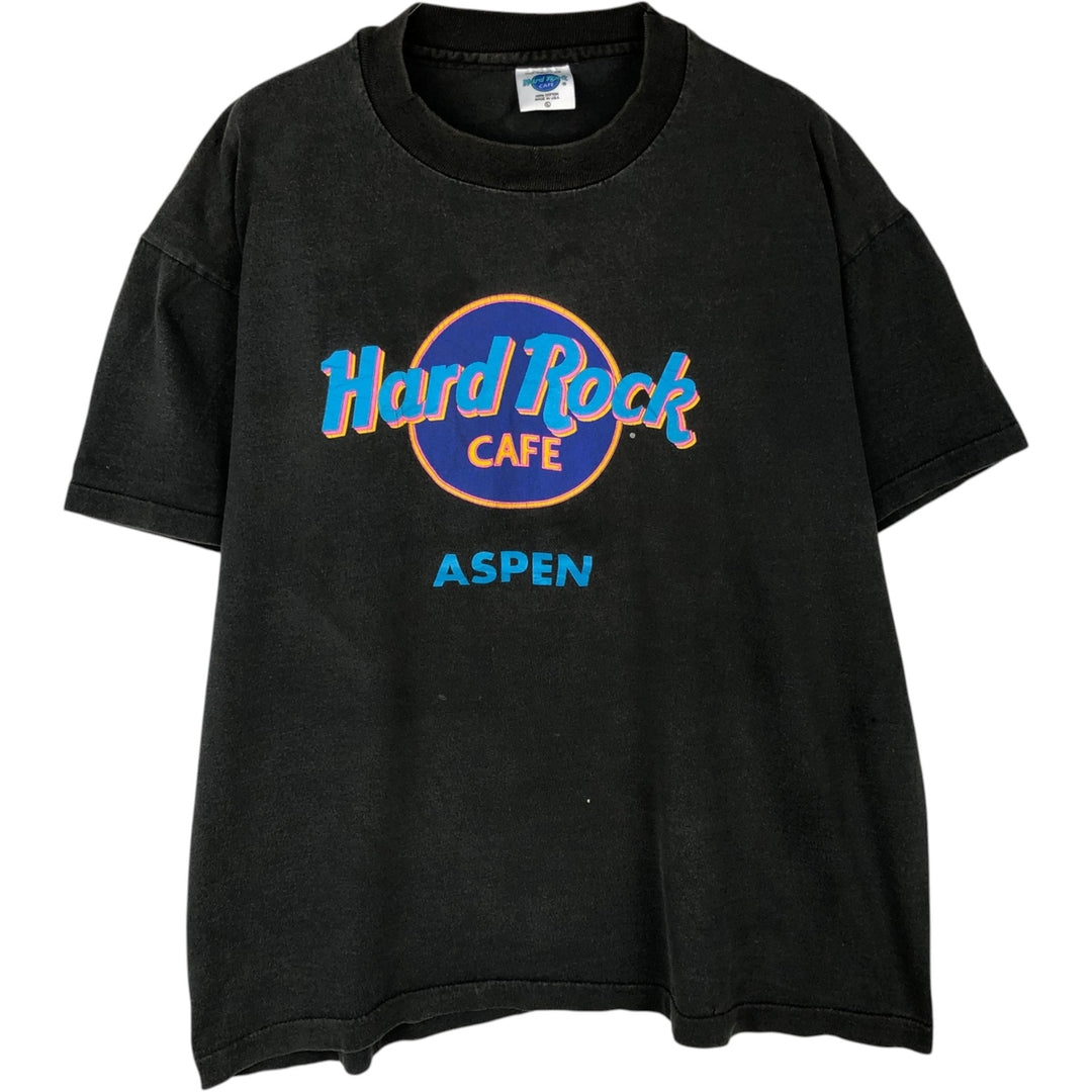 90'S HARD ROCK CAFE Hard Rock Cafe Advertising T-shirt Made in USA Men's L Vintage cotton black type Vintage Second Hand