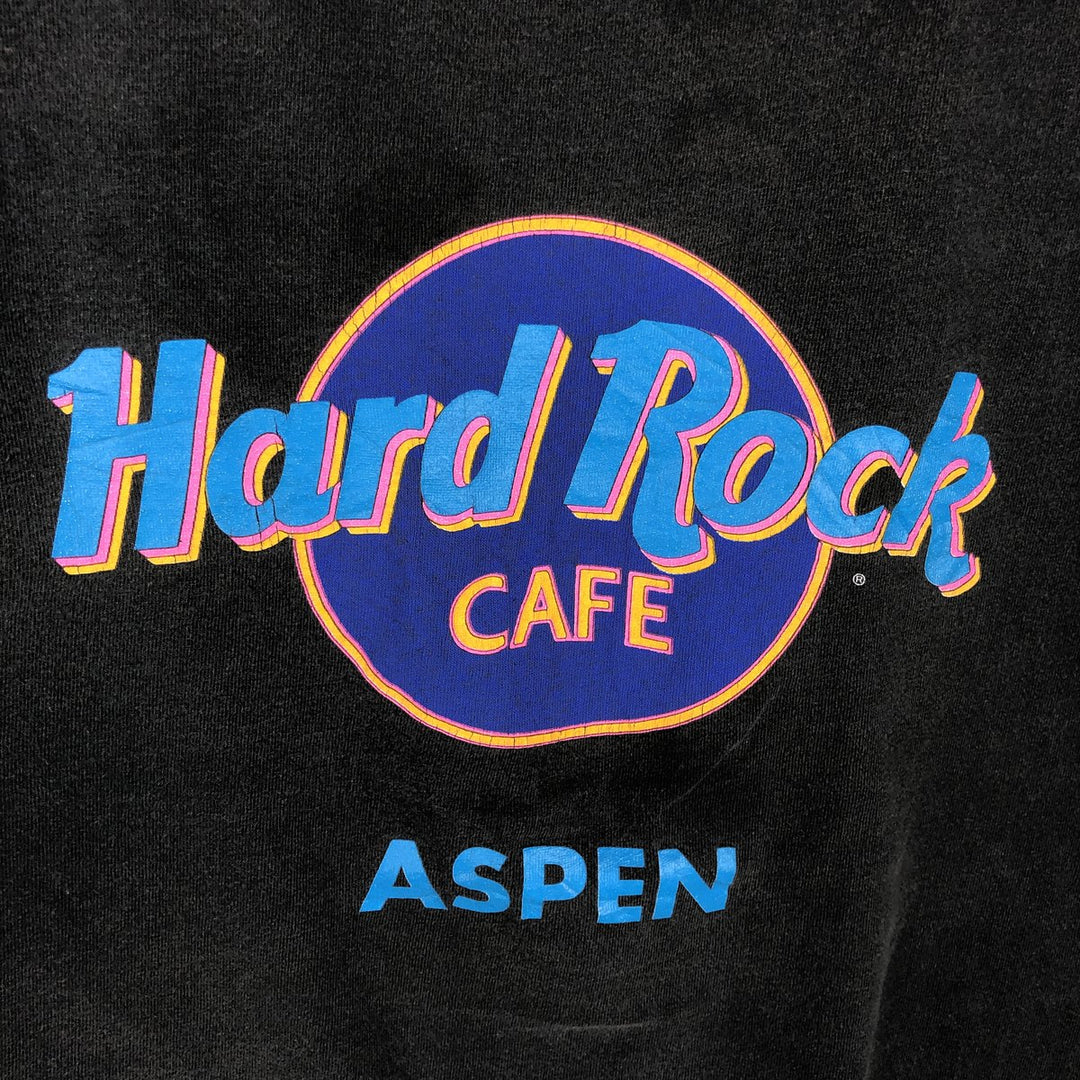 90'S HARD ROCK CAFE Hard Rock Cafe Advertising T-shirt Made in USA Men's L Vintage cotton black type Vintage Second Hand