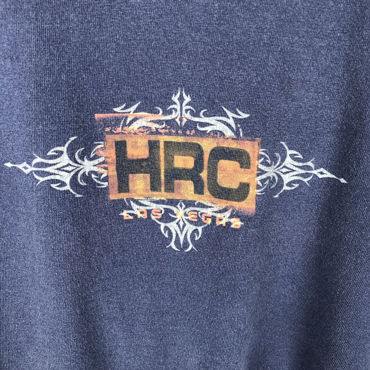 90'S HARD ROCK CAFE Hard Rock Cafe Advertising T-shirt Made in USA Men's XL Vintage cotton navy blue type Vintage Second Hand