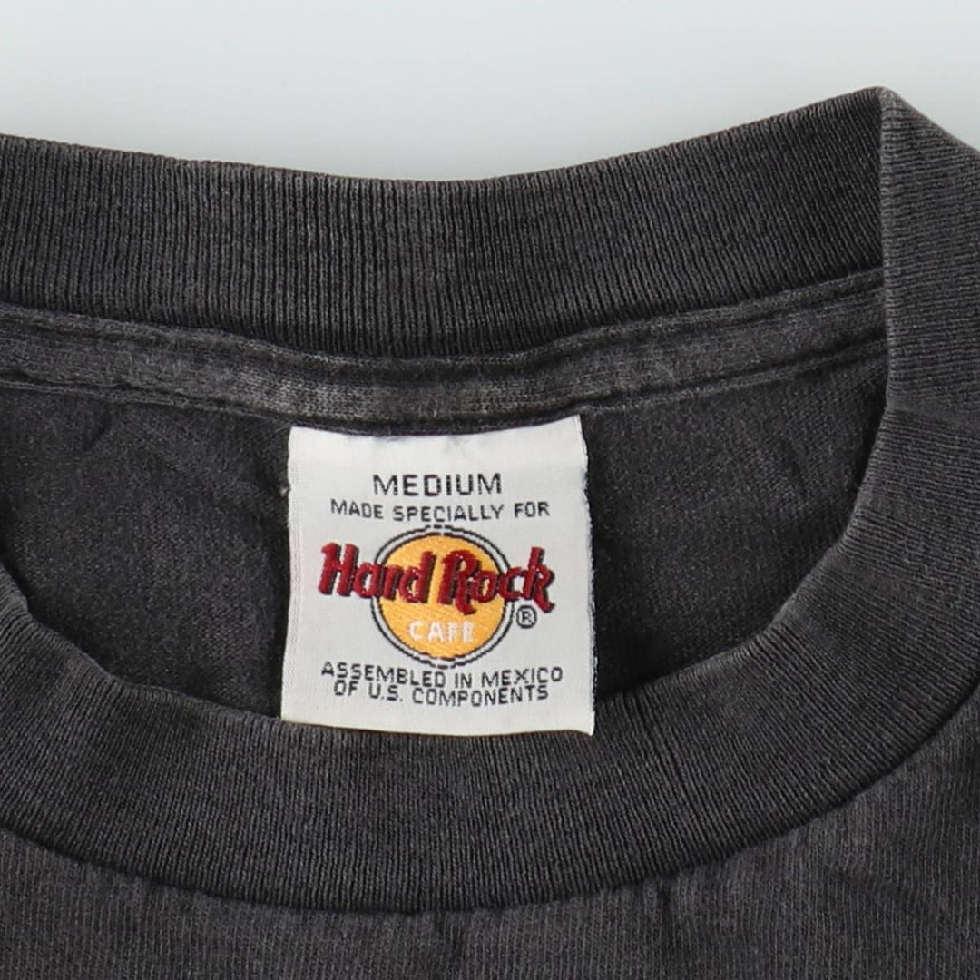 90'S HARD ROCK CAFE Hard Rock Cafe Advertising T-shirt Men's M size Vintage cotton black type Vintage Second Hand