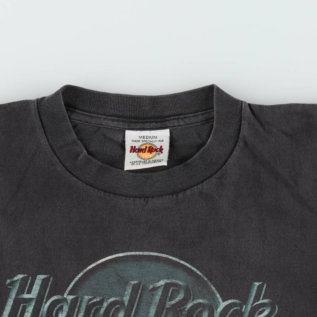 90'S HARD ROCK CAFE Hard Rock Cafe Advertising T-shirt Men's M size Vintage cotton black type Vintage Second Hand