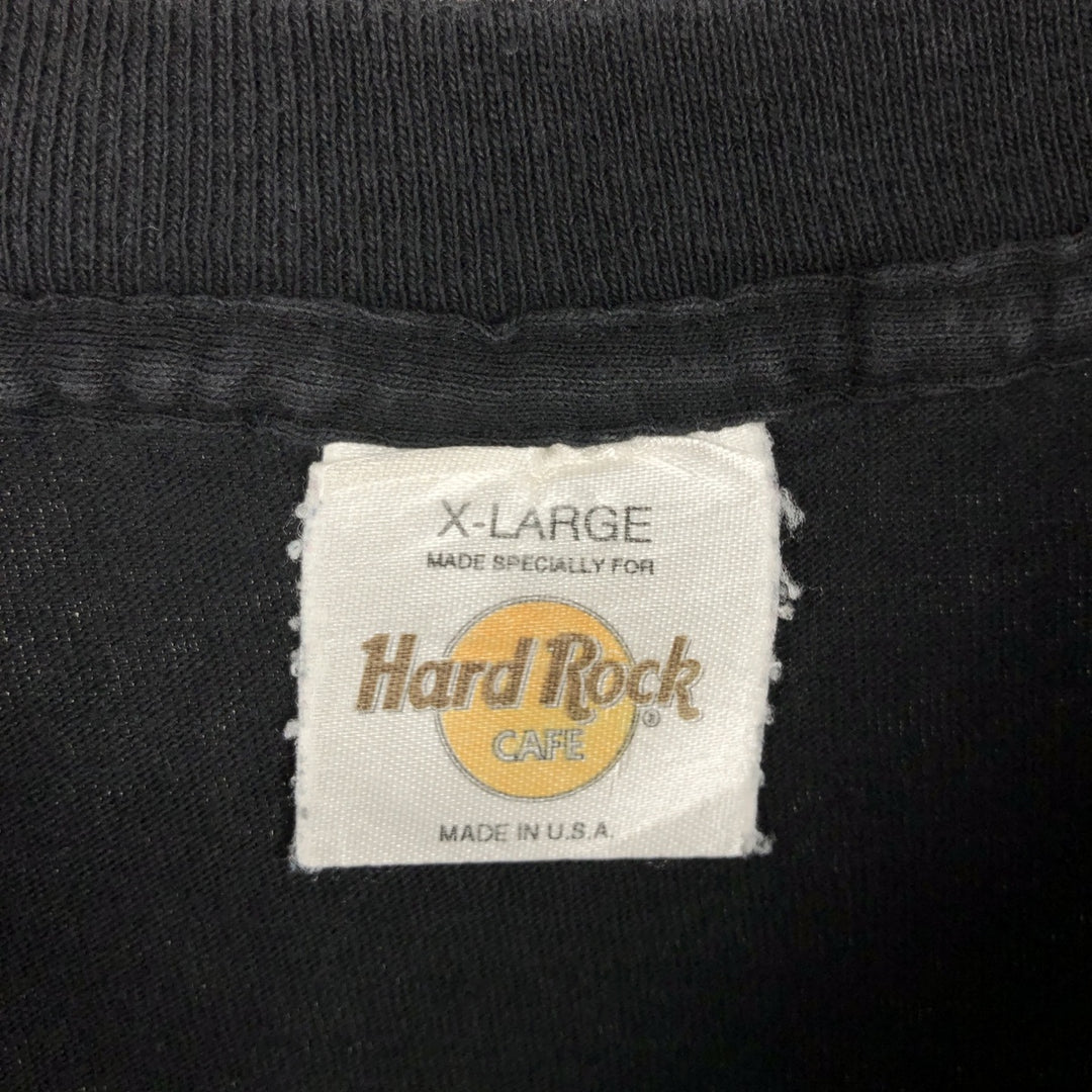 90'S HARD ROCK CAFE Hard Rock Cafe Advertising T-shirt Made in USA Men's XL Vintage cotton black type Vintage Second Hand