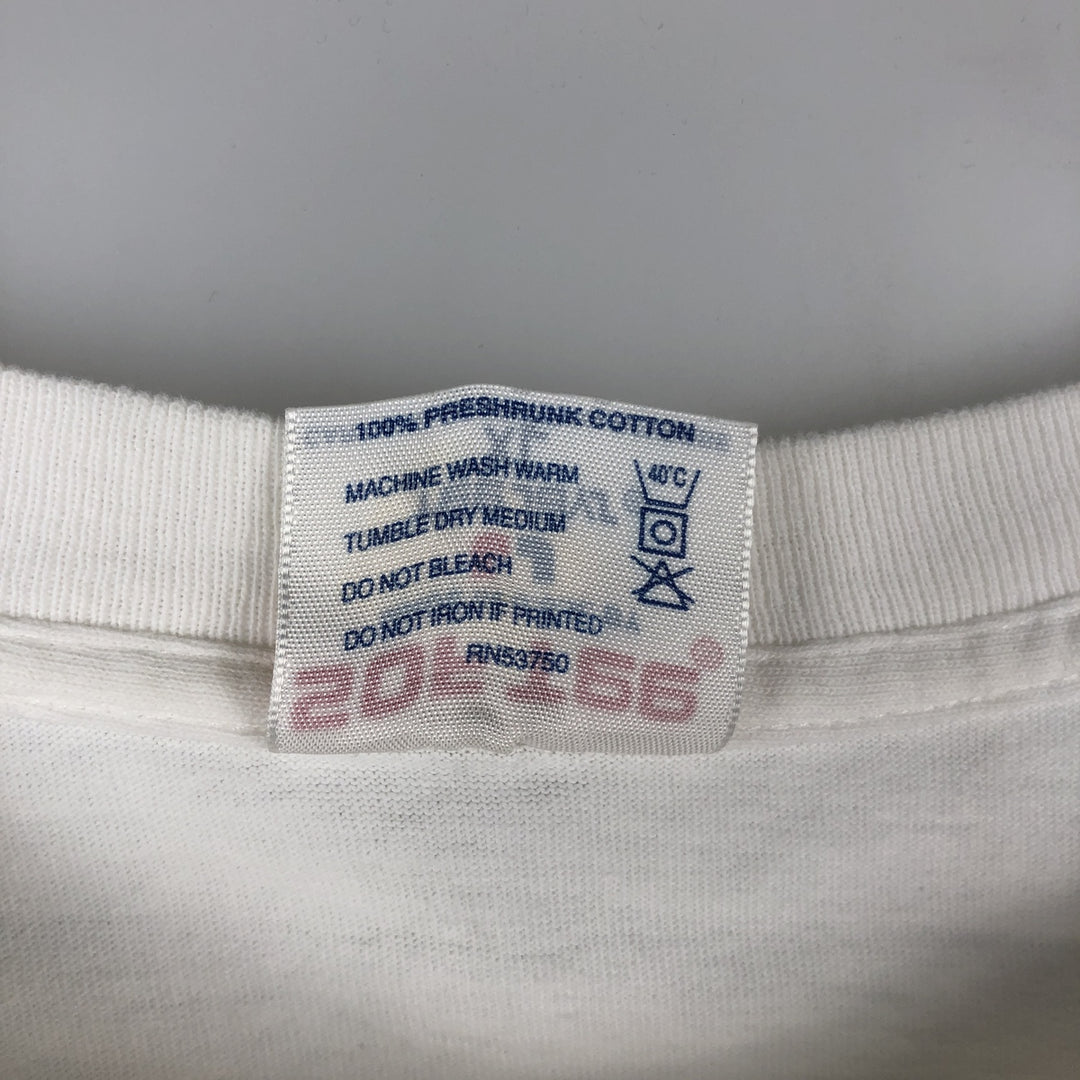 90'S SOF TEE Pig Pattern Animal T-Shirt, Made in USA, Men's XL equivalent, Vintage cotton white type Vintage Second Hand