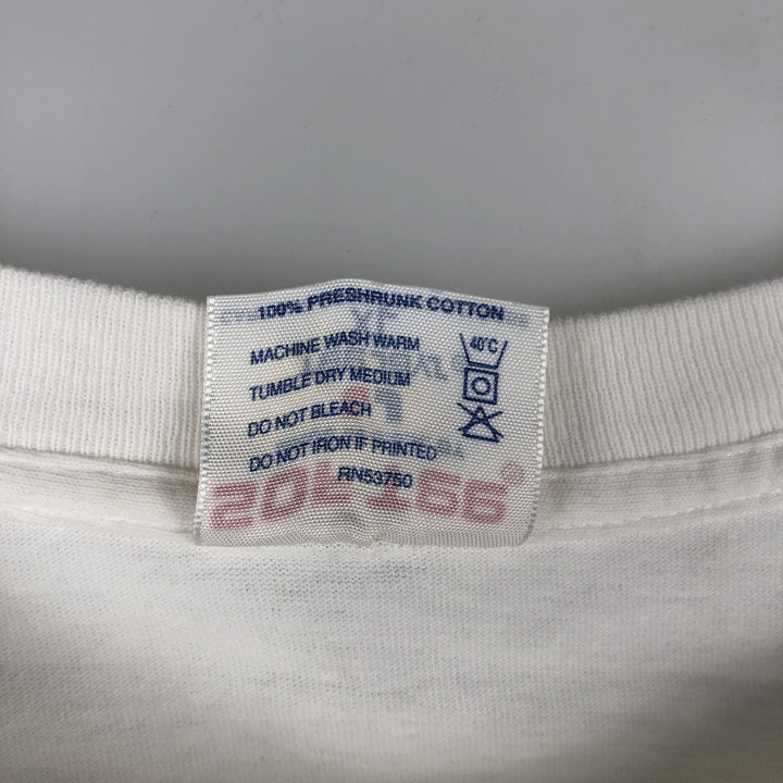90'S SOF TEE Pig Pattern Animal T-Shirt, Made in USA, Men's XL equivalent, Vintage cotton white type Vintage Second Hand