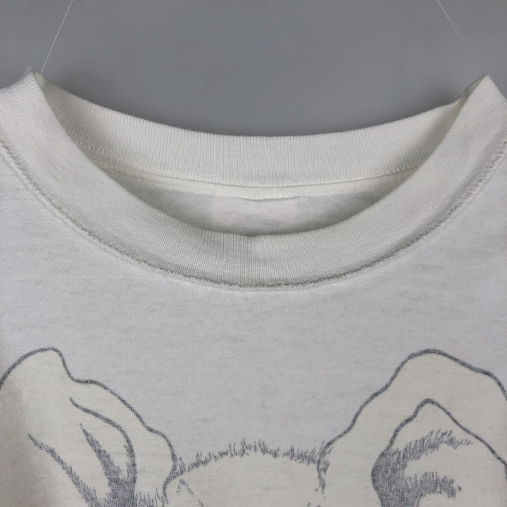 90'S SOF TEE Pig Pattern Animal T-Shirt, Made in USA, Men's XL equivalent, Vintage cotton white type Vintage Second Hand